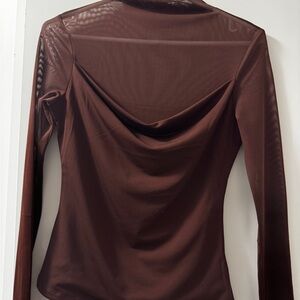 Dynamite Cowl Neck mesh top